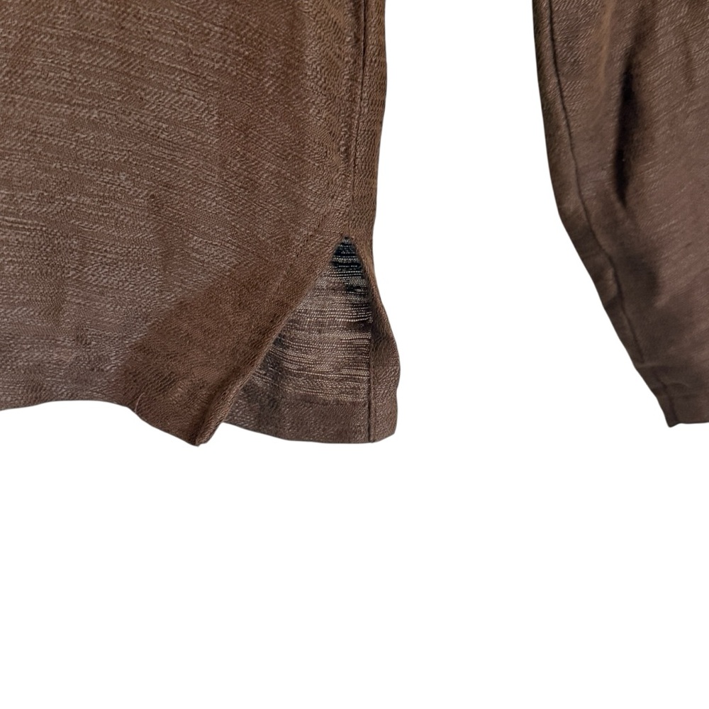 Eileen Fisher Brown Linen Shirt Women’s Size XS - Picture 5 of 11